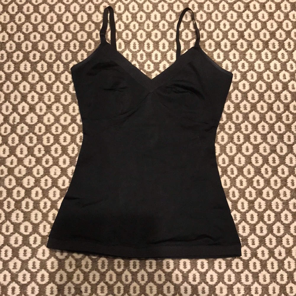 Spanx tank black adjustable straps
